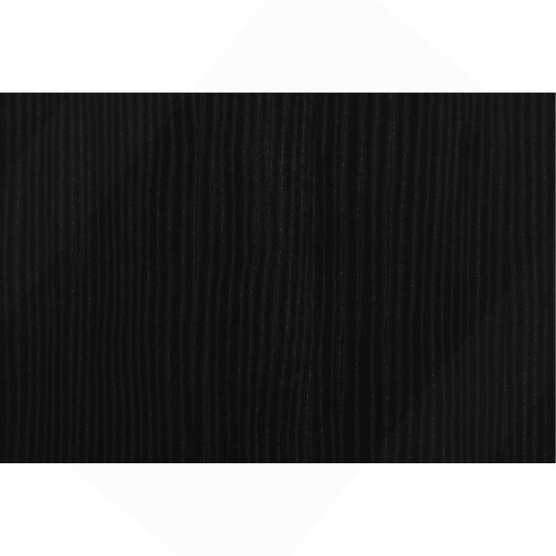 Vertical Chest With Striped Panels & Minimalist Handles, Black