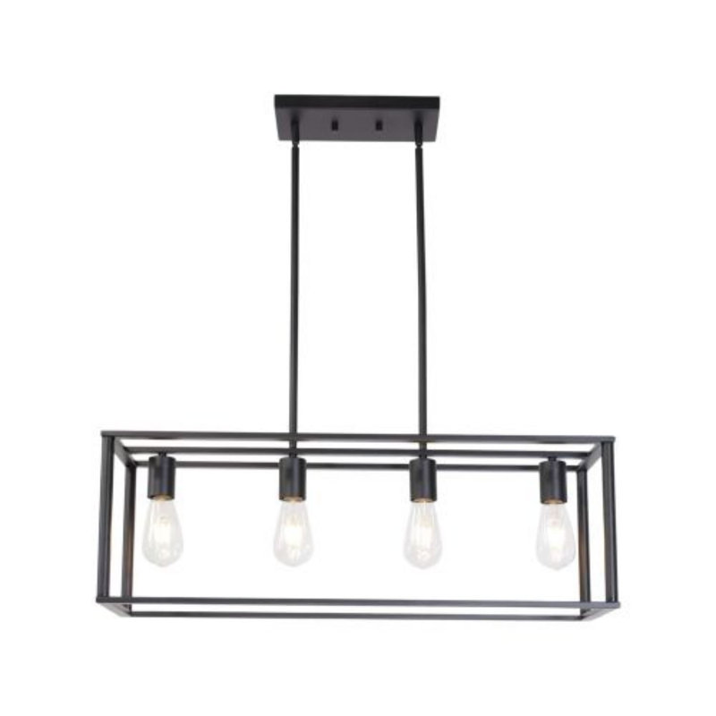 Luminaire suspendu rectangulaire à 4 lumières Alfretta