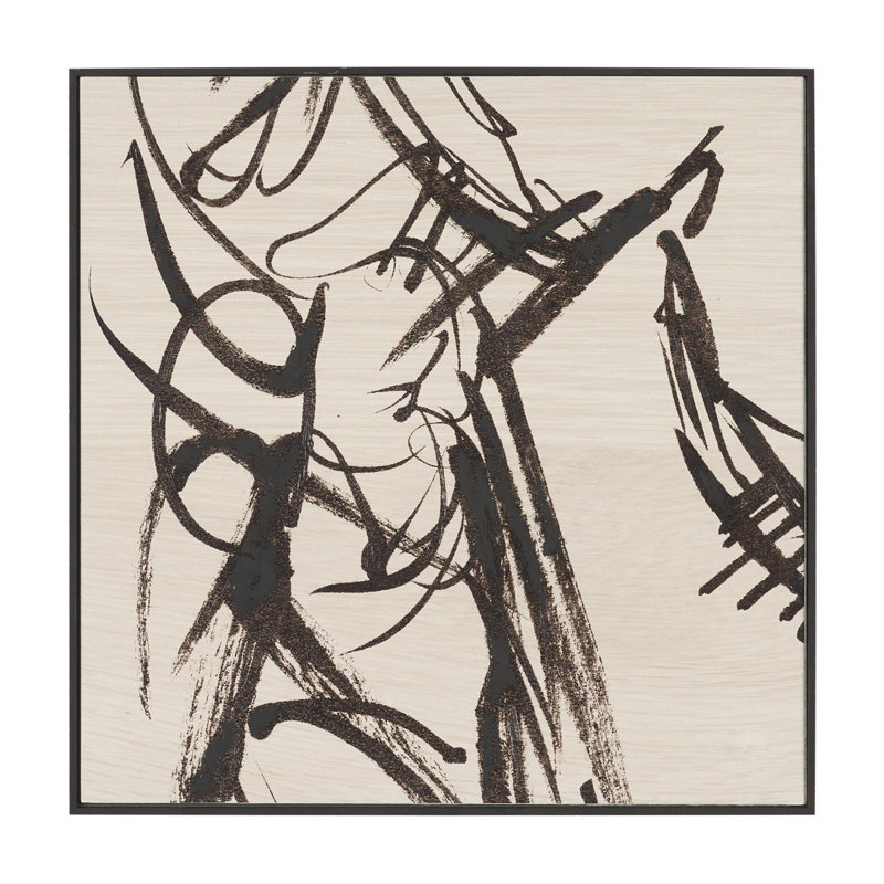 «Hariah Chaos IV» par Studio, œuvre d'art encadrée texturée à la main, 24.6" H x 24.6" W, 1, Chaos sculpté IV