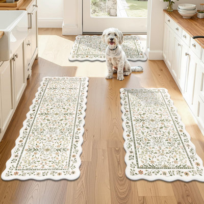 Ensemble de 3 tapis de cuisine anti-fatigue Boho