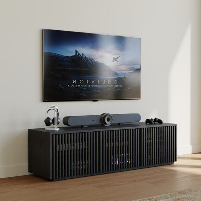 Hiramani Mid-Century Modern TV Stand, Fully Assembly