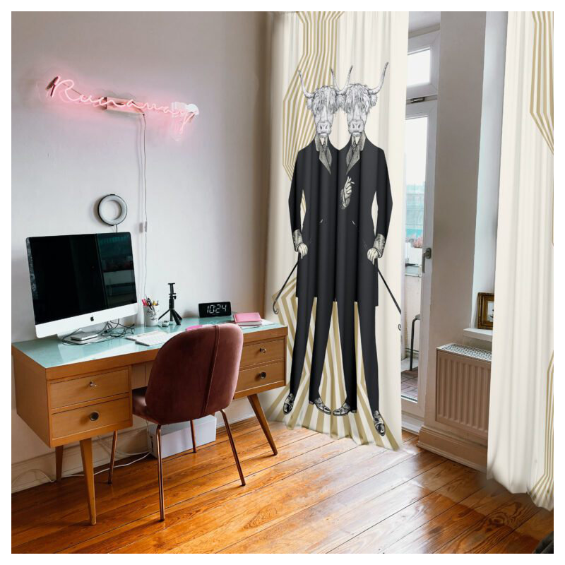 Velvet Blackout Slot Top Curtain Pair, 148cm Width x 400cm Drop