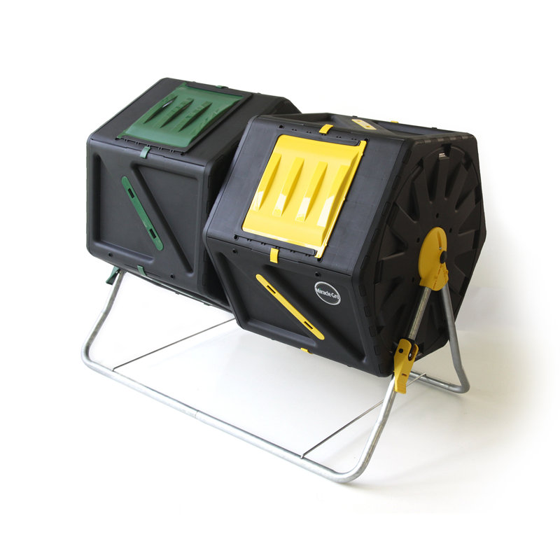 28 Gallons Plastic Outdoor Tumbler Composter with Latching Lid