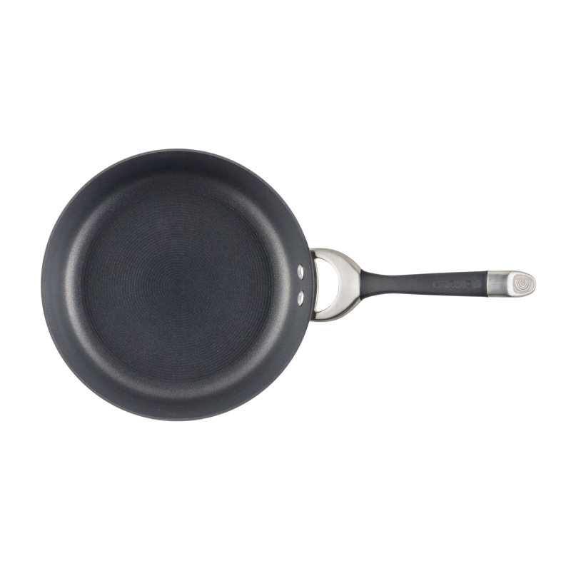 Circulon Symmetry Hard Anodized Nonstick Induction Frying Pans /  Skillet Set, 10 Inch and 12 Inch, Black