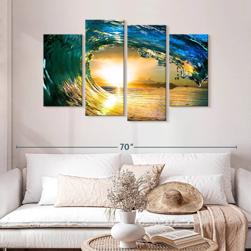 Gillard Sunset Ocean Wave, 32" H x 52" W