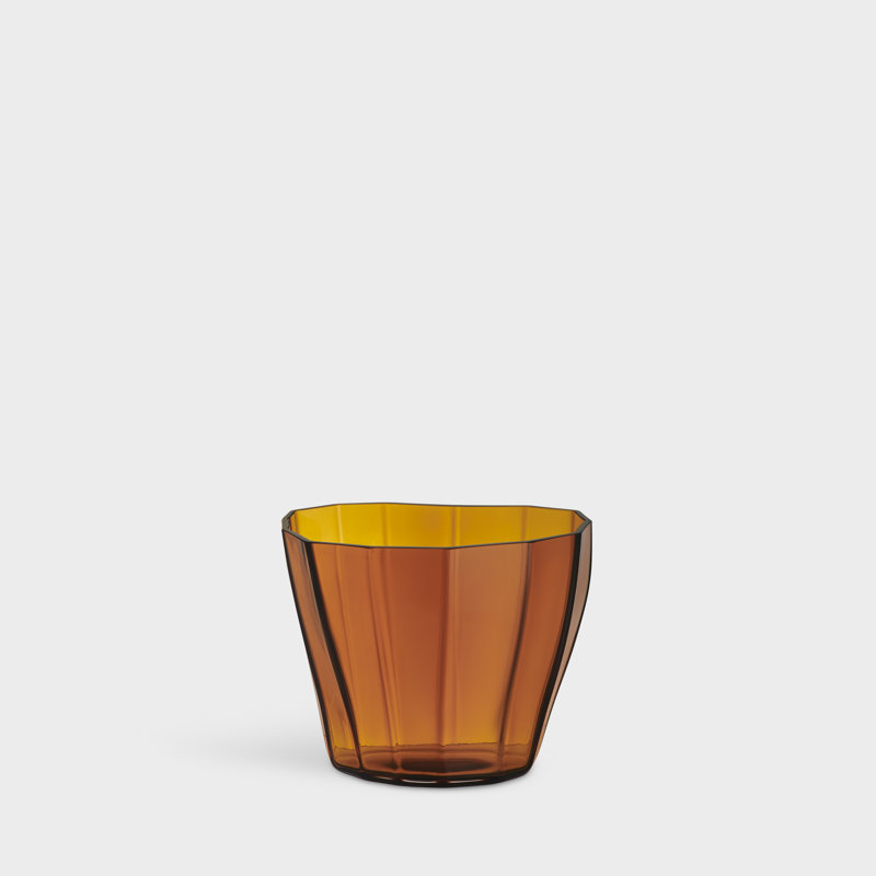 Reed Handmade Glass Table Vase, Amber