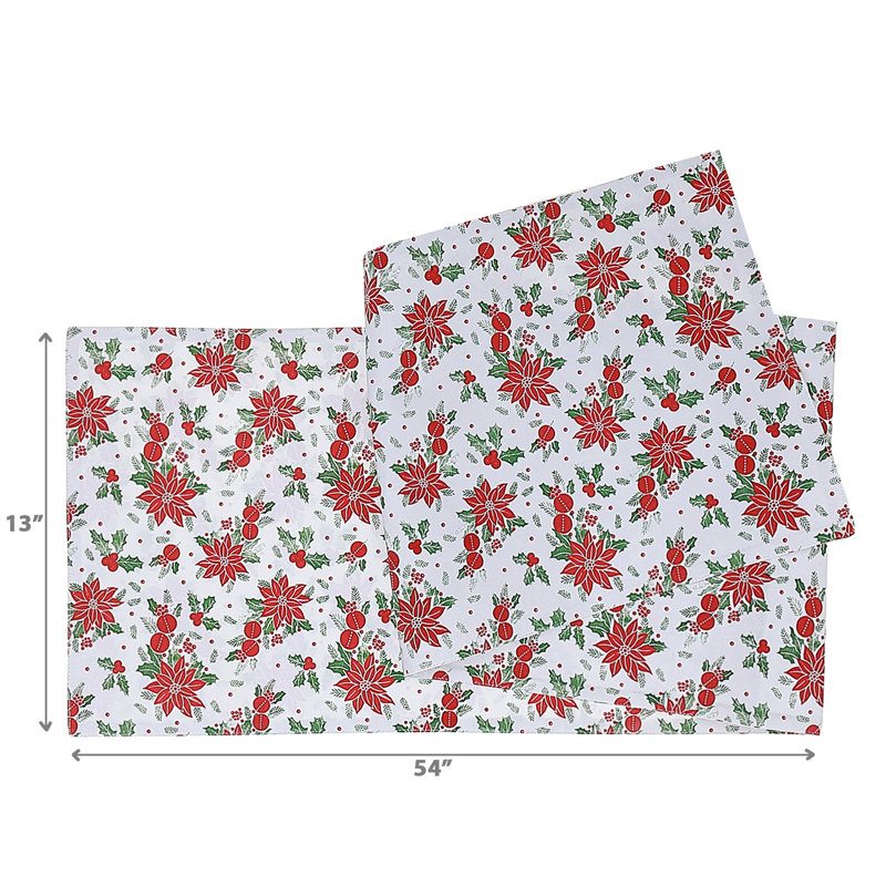 Ensemble de 2 poinsettias rouges fusionnés 54 po