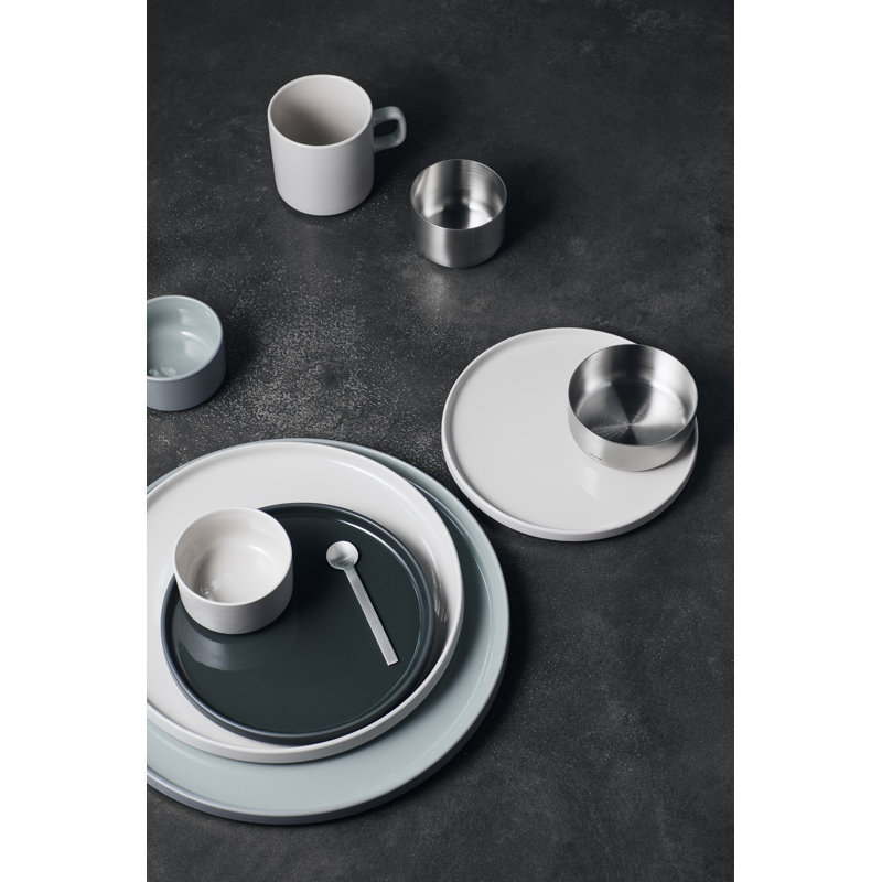 Pilar 8" Dessert Plate, Moonbeam/Cream