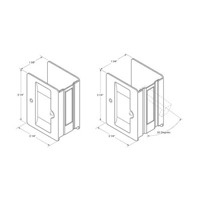 SDPA325-15 Pocket Door Lock-Passage Satin Nickel