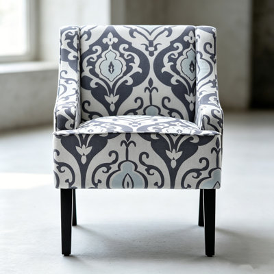 Chaise d'appoint bleu sarcelle avec structure en bois massif et accoudoirs encastrés, avant effilé + pieds évasés, chaise d'appoint rembourrée en mousse et à ressorts à arc pour la salle à manger de la chambre du vestibule