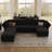 U Shaped Modular Sectional Sectional Sofa With Chaise & Ottoman-1241366921