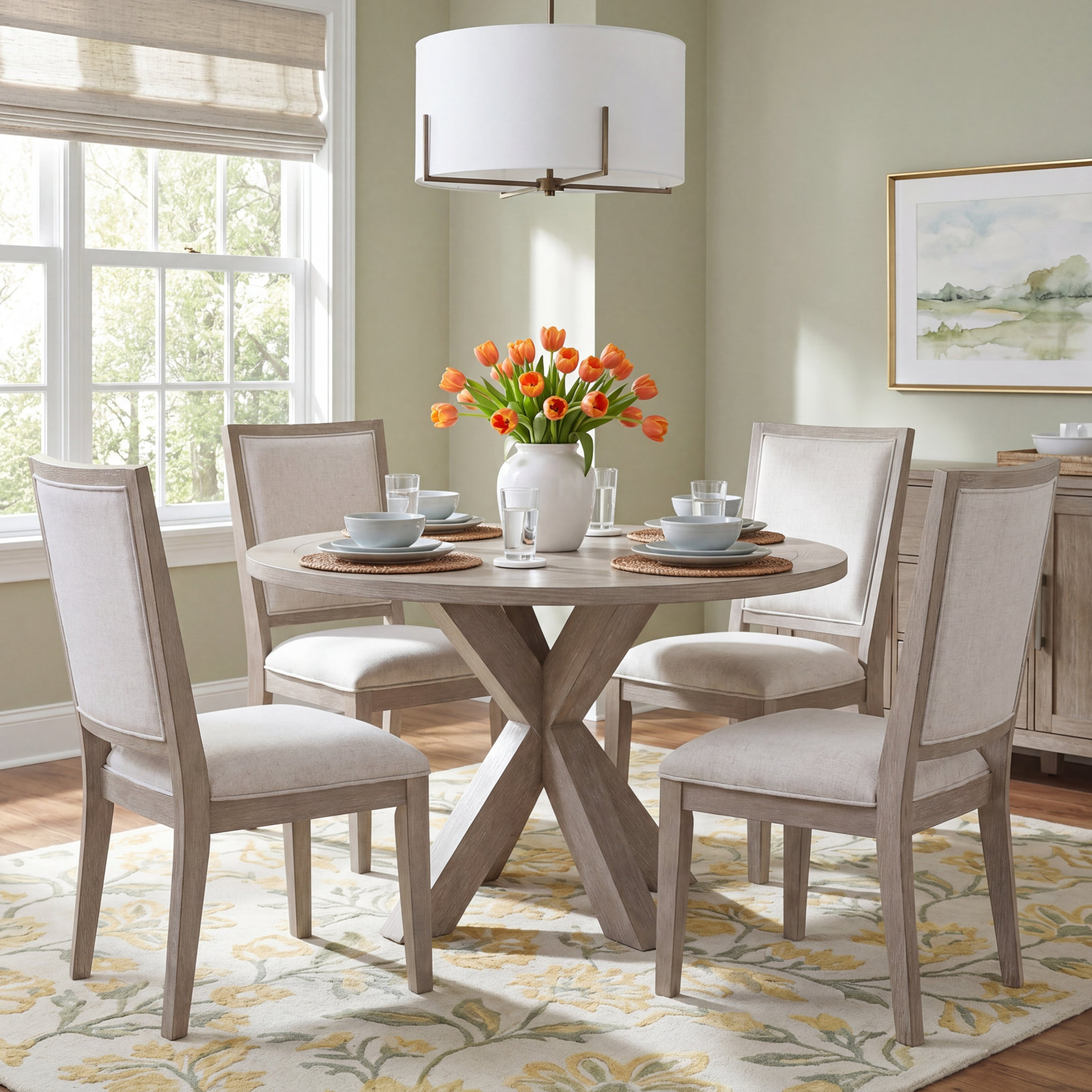 Walter Oak Dining Table Set