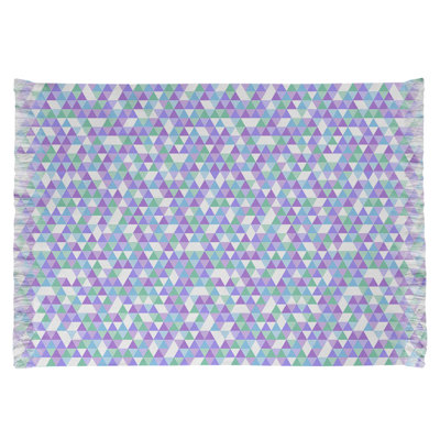 Mauve triangle/Tapis décoratif vert