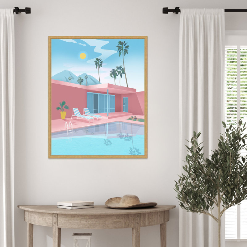 "Palm Springs" par Petra Lizde, reproduction d'art sur toile encadrée, H 28 po x l 23 po