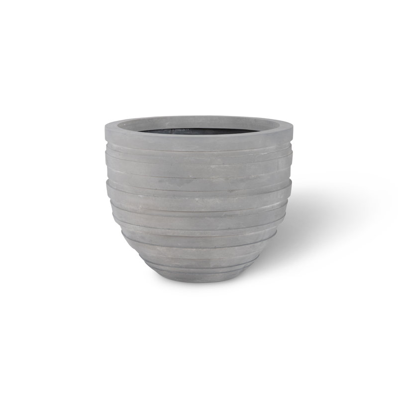 June Planter, Raw Gray, 28" H x 35" W x 35" D