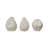 Whispering White Pleated Vase Trio