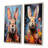Pop Art Portrayal Of A Rabbit Hues - Rabbit Canvas Prints Set Of 2-106842083-106842087