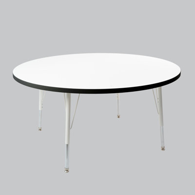 48" Round Thermofused Activity Table with Adjustable Standard Swivel Glide Legs