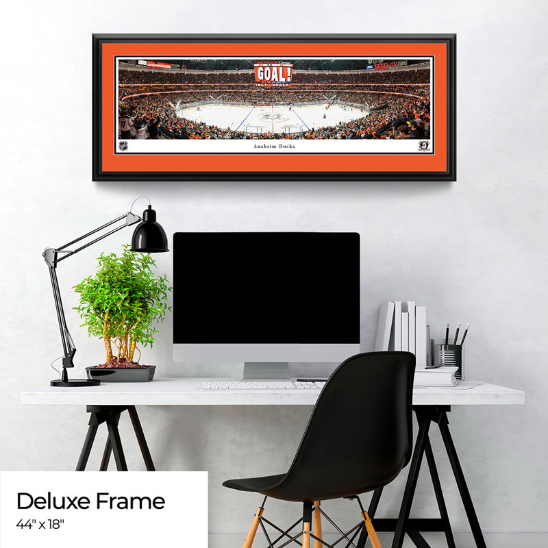 Ducks de Anaheim, affiches et impressions encadrées, Cadre noir, Noir / Orange, H 18 po x l 44 po x P 0,875 po