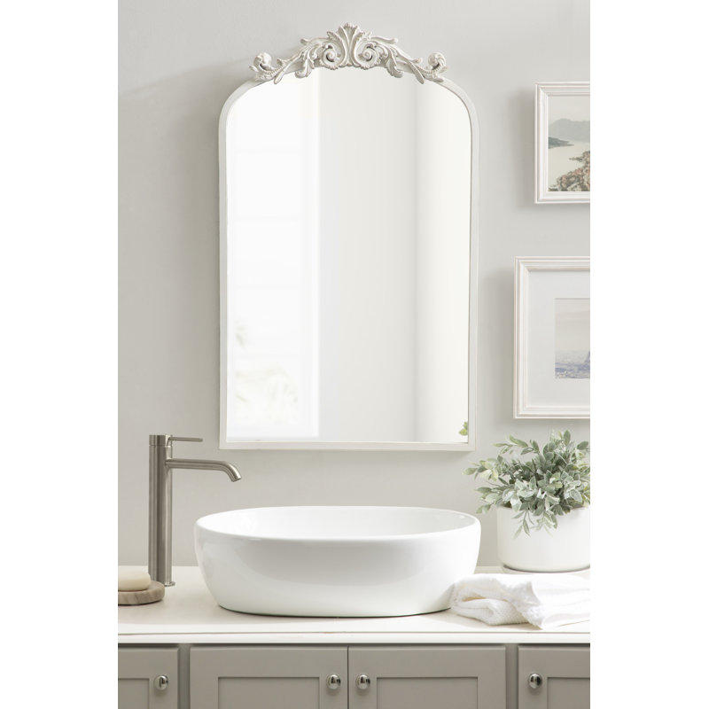 Anglo Metal Flat Mirror, 30.75" x 19", White