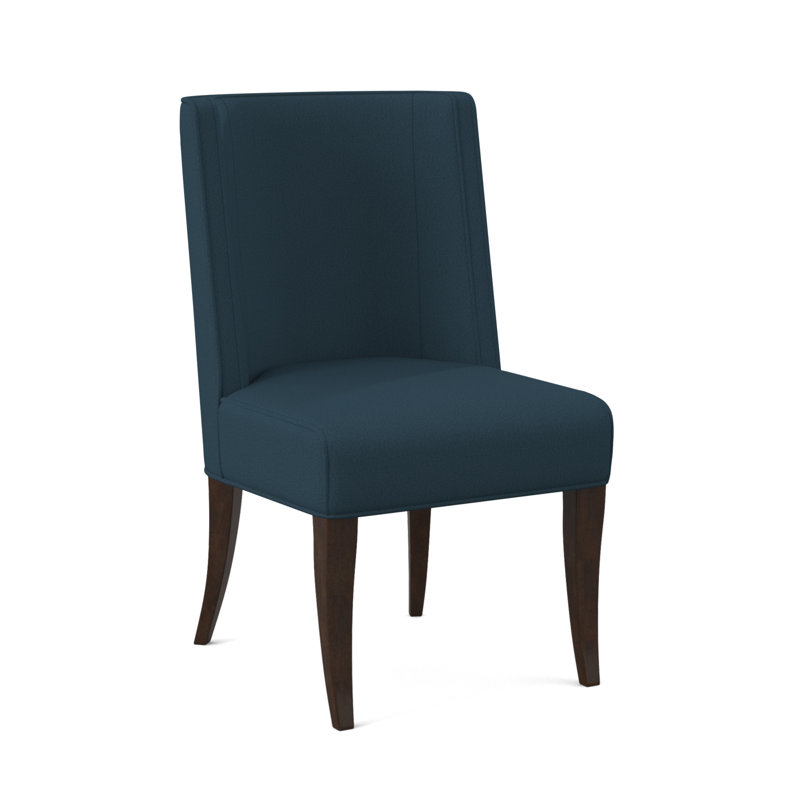 Bandeau Dining Chair, American Walnut, Margaret Lagoon Polyester Blend