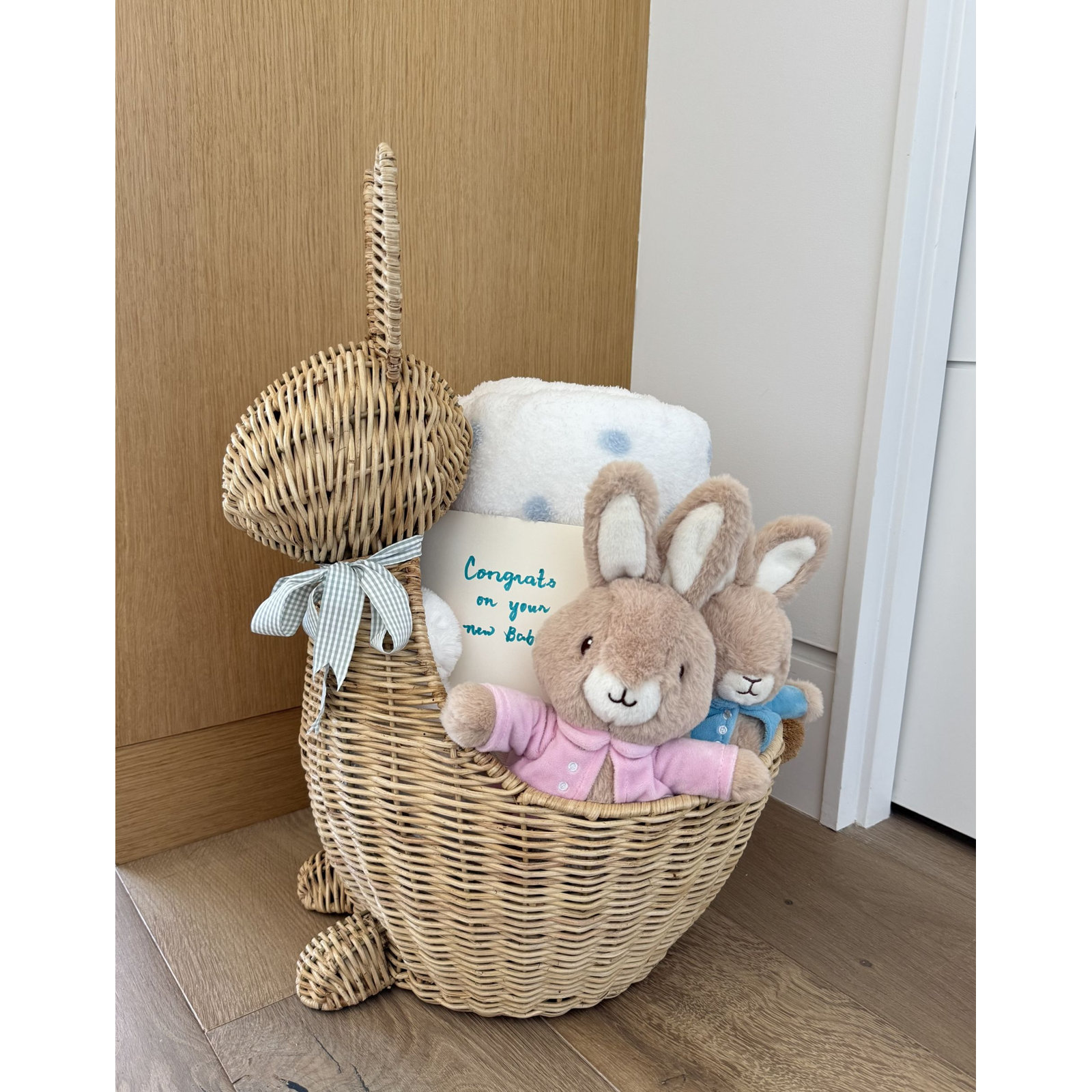 Wicker Bunny Basket, Natural