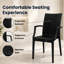 Fauteuil de patio empilable sans assemblage Mace - Chaise de salle à manger moderne en tissu toutes saisons imperméable et robuste-30181371-124128376