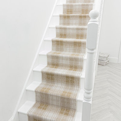 Stair Runner Plaid Flatweave Area Rug