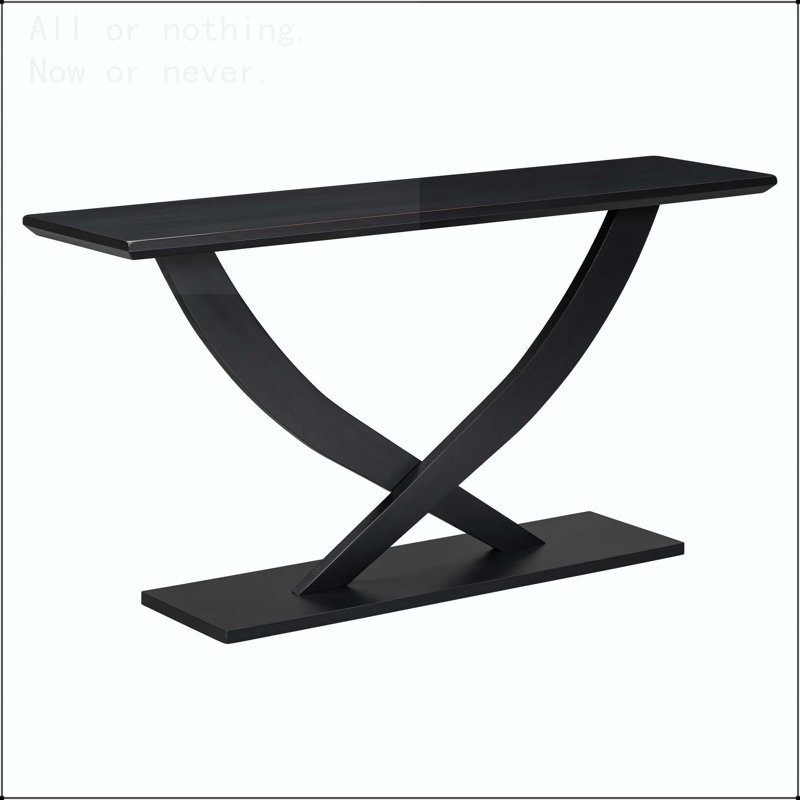Console rustique moderne avec pieds croisés, Noir