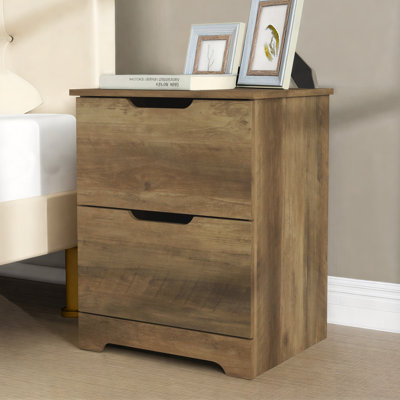 Table de chevet 2 tiroirs 23,62 po Aroob