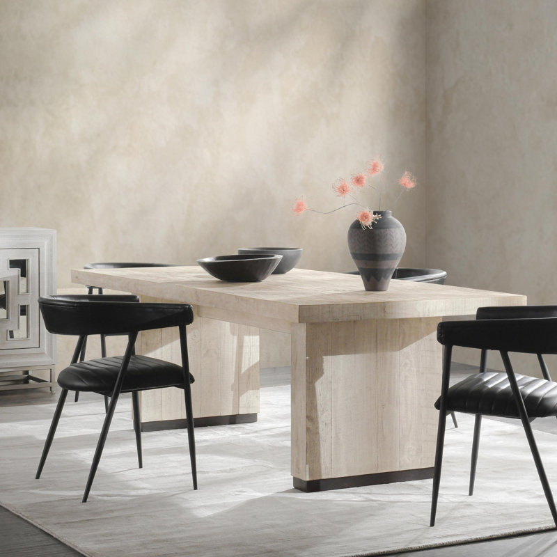Lynx 94" Reclaimed Pine Wood Dining Table, White