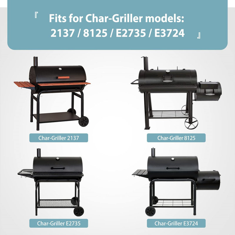 SHINESTAR Zipper Design Heavy Duty Waterproof Smoker Grill Cover for Char-Griller 2137 Outlaw, Competition Pro