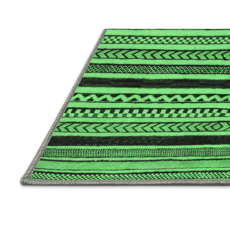 Kealsey Washable Geometric Indoor Rug, Rectangle 8' x 10'