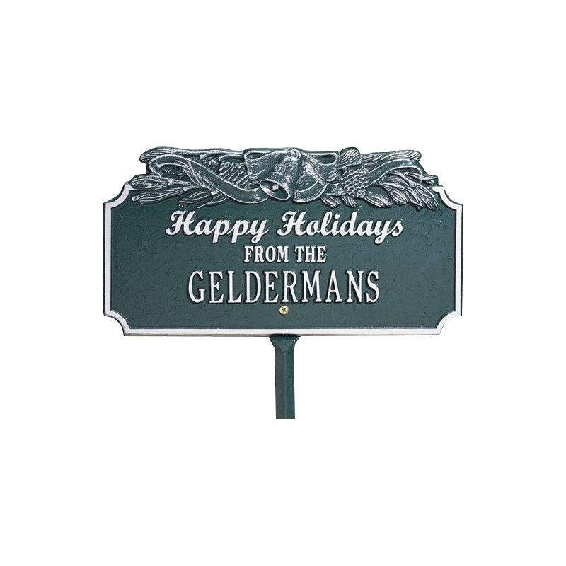 Happy Holidays with Bells Garden Stake, Yes