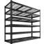 Étagère de rangement robuste à 6 niveaux pour rivets, hauteur 198 cm (78 po), étagère métallique réglable avec cadre à bords roulés, capacité de charge totale de 1 500 kg (3 300 lb) pour garde-manger ou entrepôt-775711259
