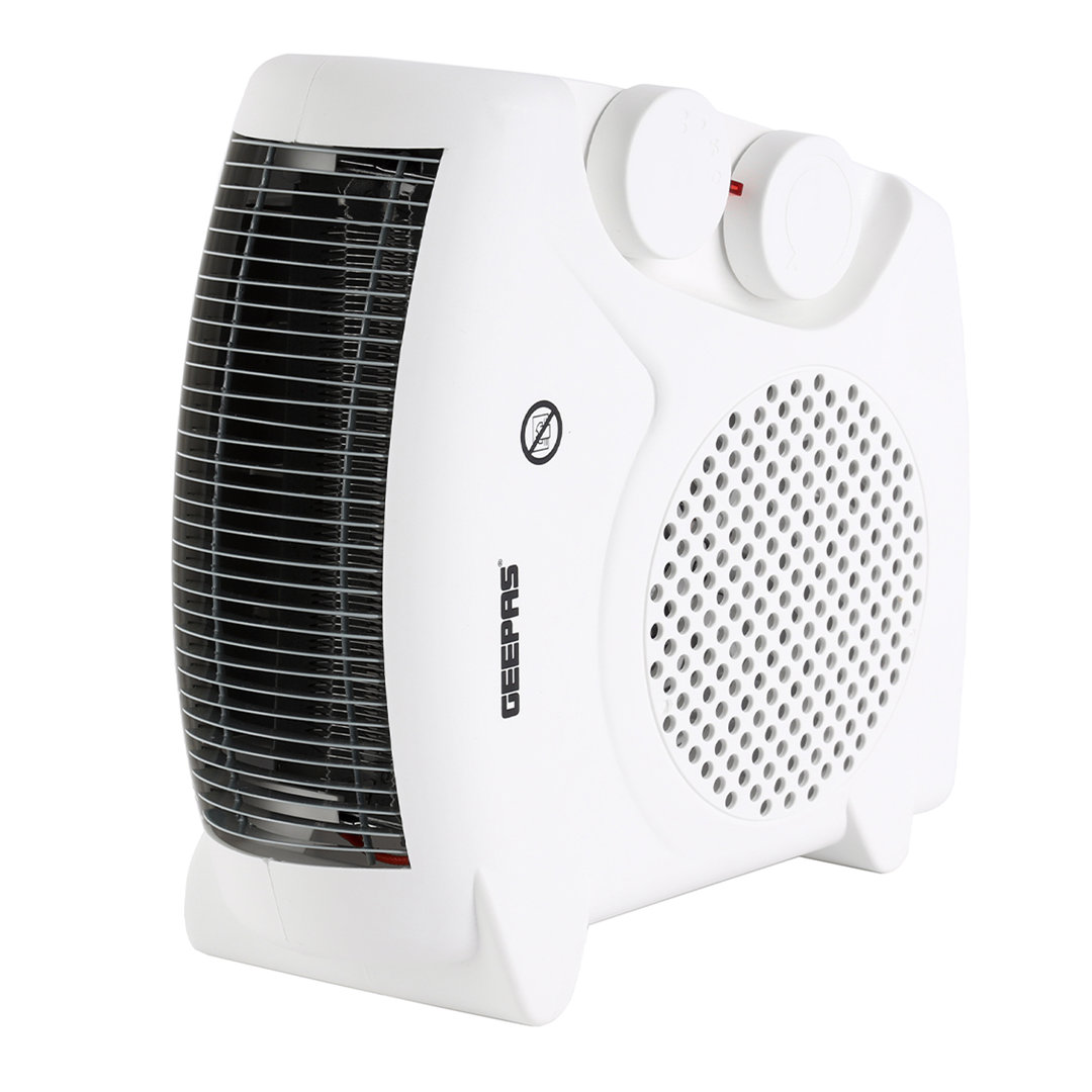 GEEPAS Fan Heater 2000W | Electric Heaters for Home with 2 Heat Settings 1000–2000W | Energy Efficient Upright Space Room Heater with Instant Heat | T