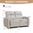  59" Modern Fabric Power Reclining Loveseat with USB & Type-C Charging Ports-101057893