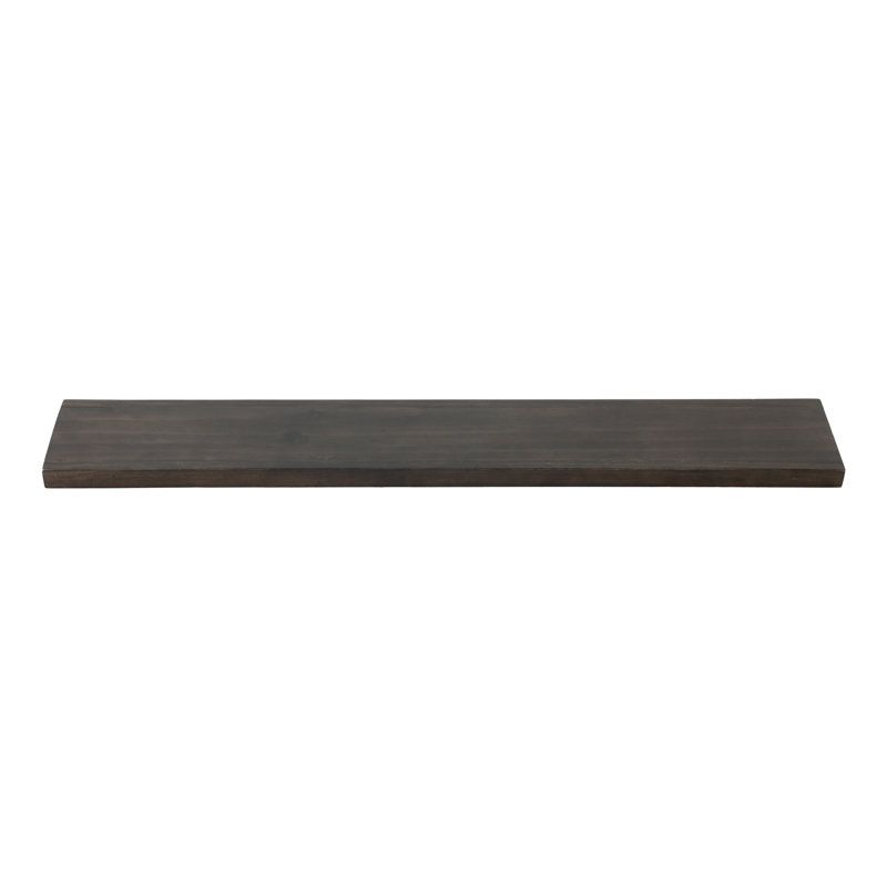 Solid Wood Floating Shelves, Dark Walnut, 1.85" H x 36.02" W x 5.51" D
