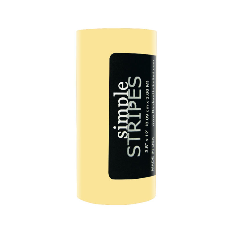 Adhésif décoratif rayures simples, Jaune limonade