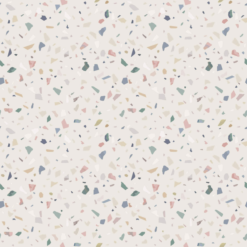 Terrazzo Basic Removable Peel and Stick Wallpaper Panel, 102" L x 24" W