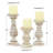 Mango Wood Turned Style Pillar Candle Holders (Set of 3)-2145879325