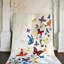 Mariposa Cowhide Area Rug in Ivory/Orange/Yellow/Blue-543517905
