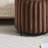 Upholstered Ottoman Metal Legs Faux Fur Fabric-344784401