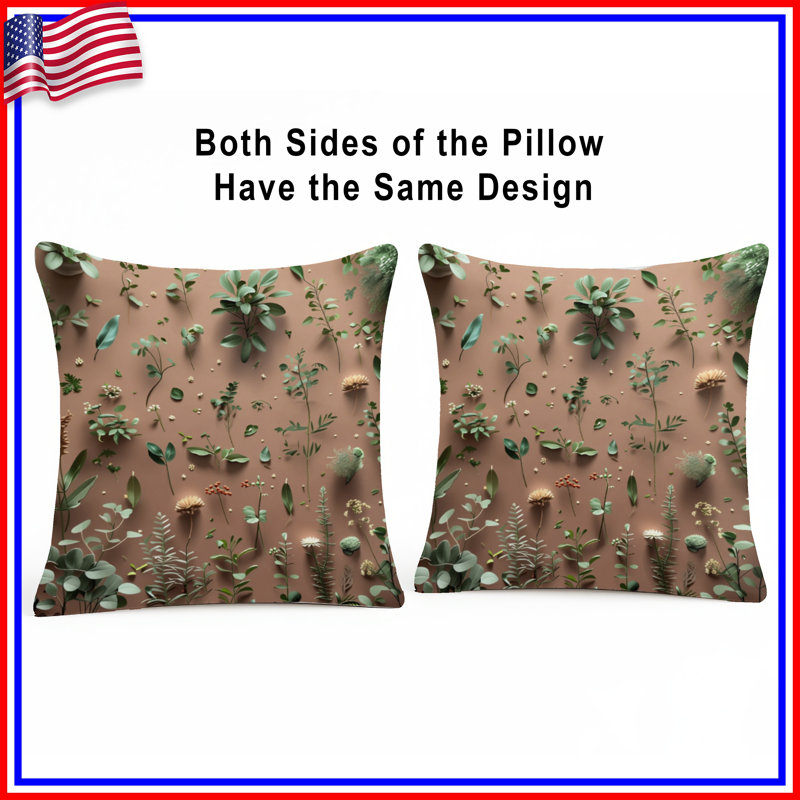 Coussin Greenery, 14 X 14 pouces