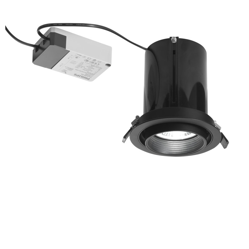  LED Retrofit Downlight, Black/Black, 16cm H x 14cm W x 14cm D