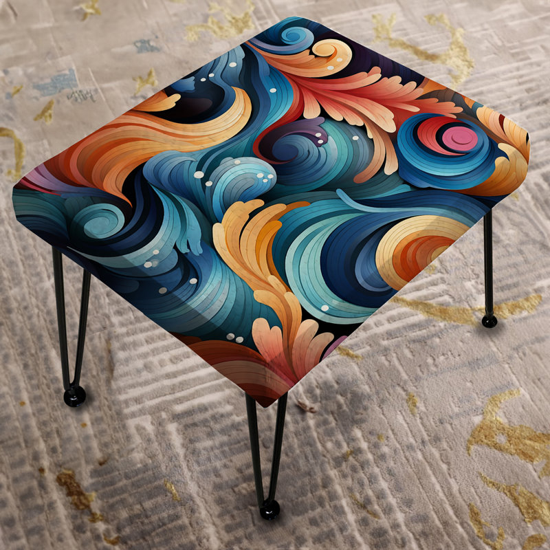 Rêves en spirale colorés et colorés - Repose-pieds rectangulaire géométrique