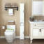 Grande armoire de rangement pour salle de bain avec tablettes réglables et 2 portes minces