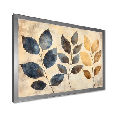 Faded Sepia Leaves I - Leaves Canvas Wall Art