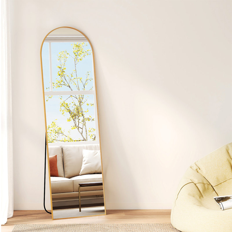 Aluminium Arch Mirror, Gold