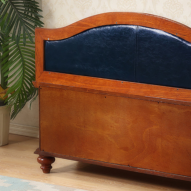 Tabouret à langer 47,2 po, Bleu / noyer clair